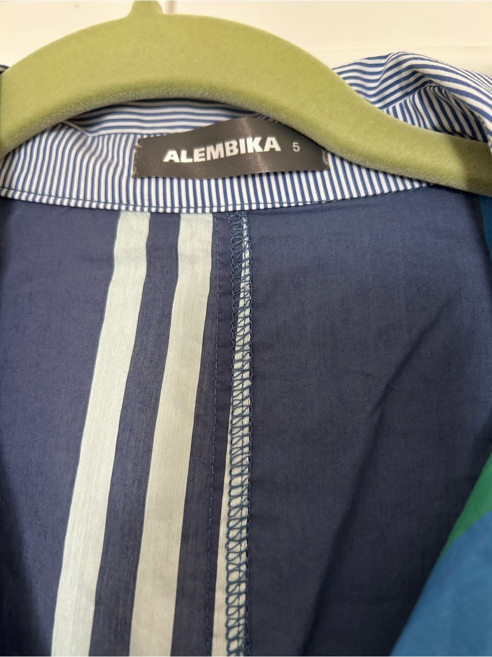 Alembika Ocean Stripe Wonderful Dress Cotton Lagenlook US 14-16 - Picture 4 of 5
